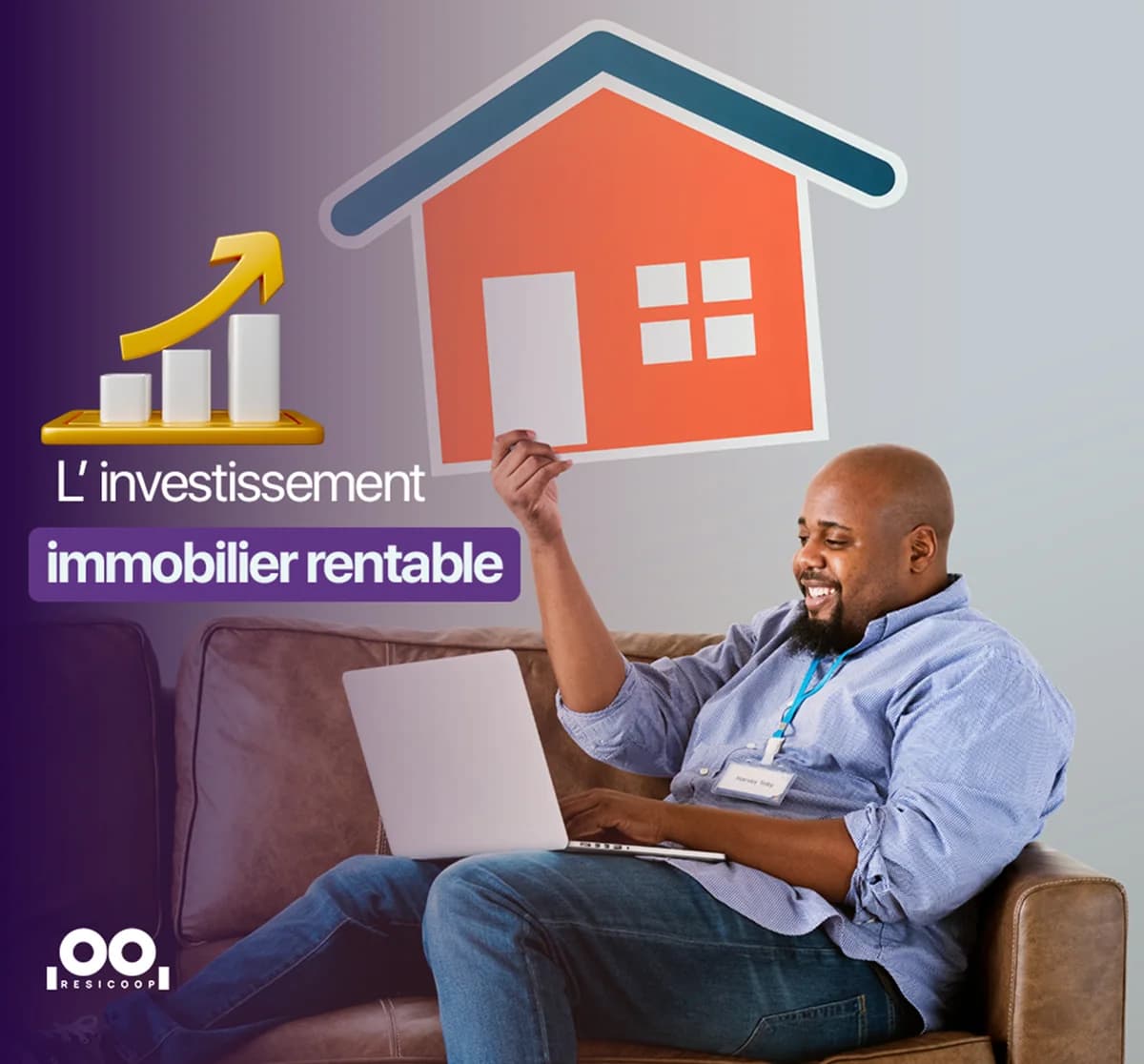 L'investissement immobilier rentable : un membre tient une maison à bout de bras